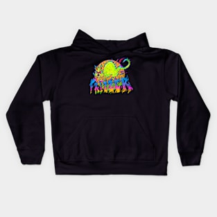 The cat in the frizzer Kids Hoodie